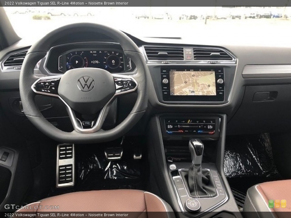 Noisette Brown Interior Dashboard for the 2022 Volkswagen Tiguan SEL R-Line 4Motion #143961986