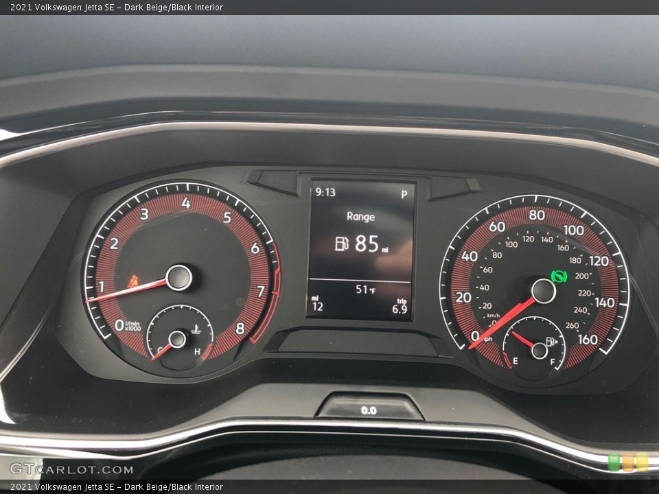 Dark Beige/Black Interior Gauges for the 2021 Volkswagen Jetta SE #143962085