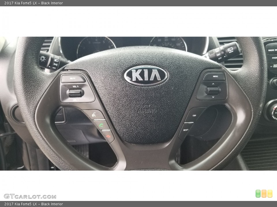 Black Interior Steering Wheel for the 2017 Kia Forte5 LX #143962814