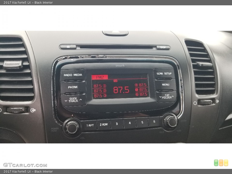 Black Interior Controls for the 2017 Kia Forte5 LX #143962862