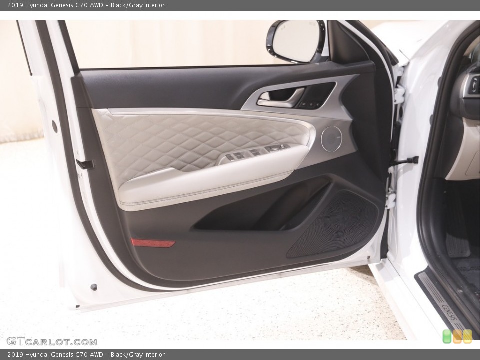 Black/Gray Interior Door Panel for the 2019 Hyundai Genesis G70 AWD #143966916