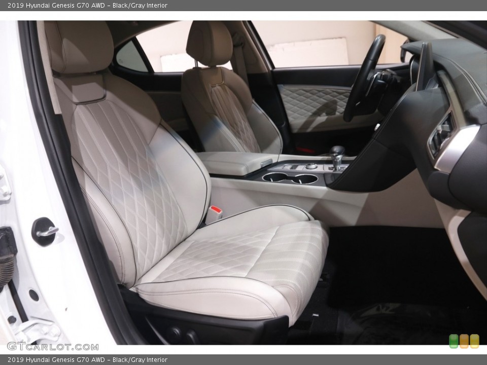 Black/Gray Interior Front Seat for the 2019 Hyundai Genesis G70 AWD #143967246