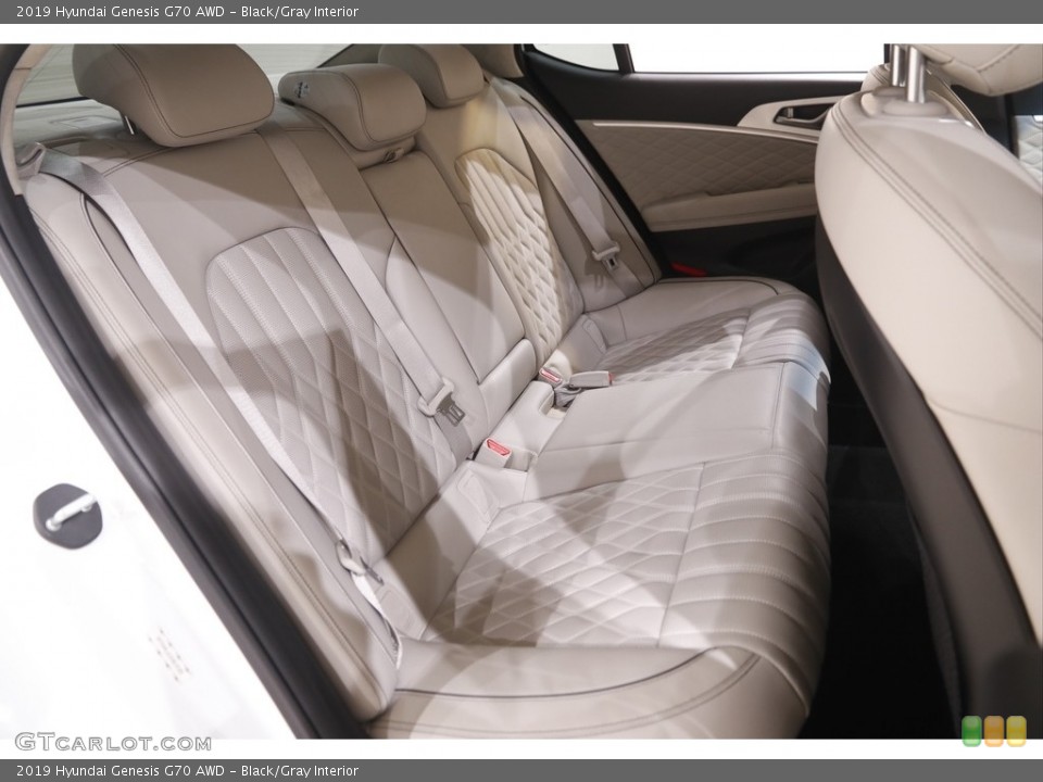 Black/Gray Interior Rear Seat for the 2019 Hyundai Genesis G70 AWD #143967317