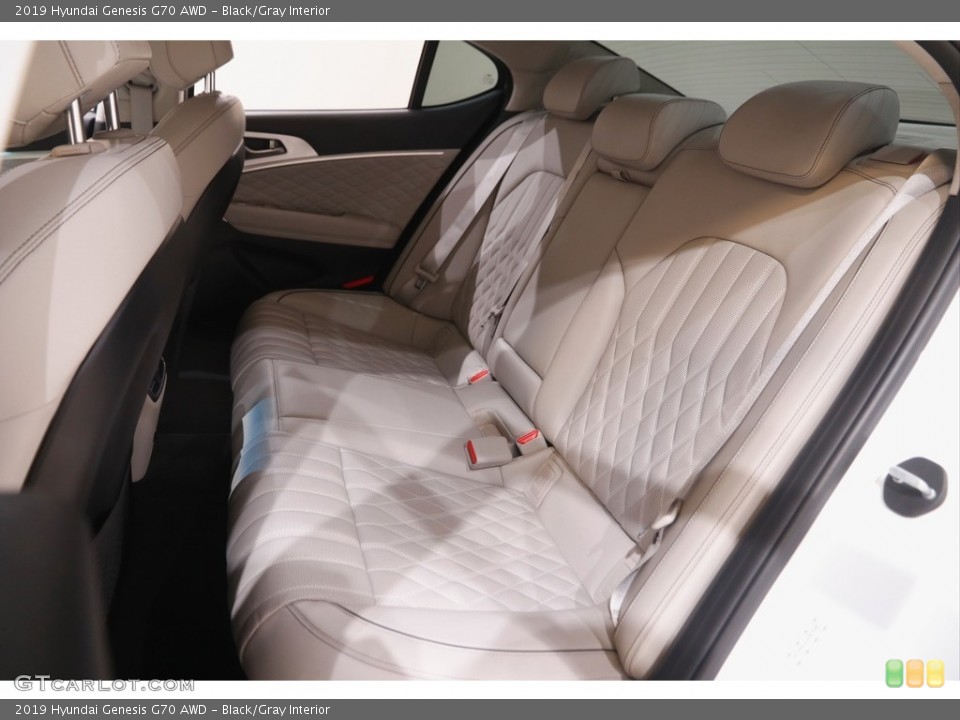Black/Gray Interior Rear Seat for the 2019 Hyundai Genesis G70 AWD #143967338
