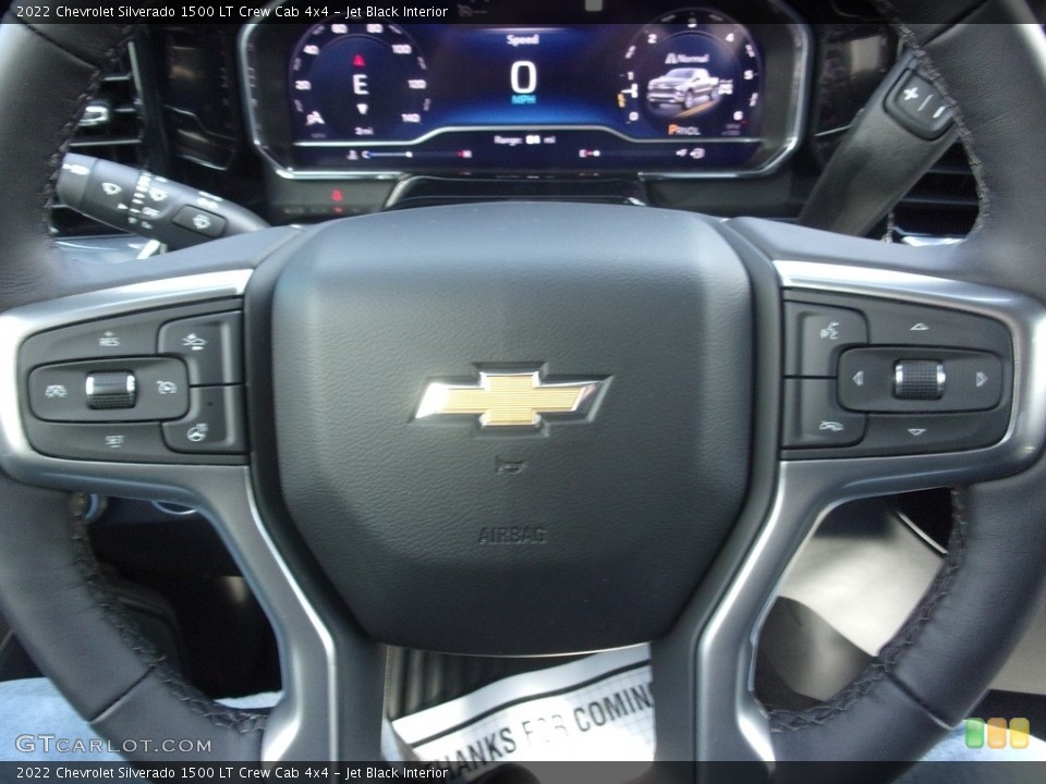 Jet Black Interior Steering Wheel for the 2022 Chevrolet Silverado 1500 LT Crew Cab 4x4 #143968712
