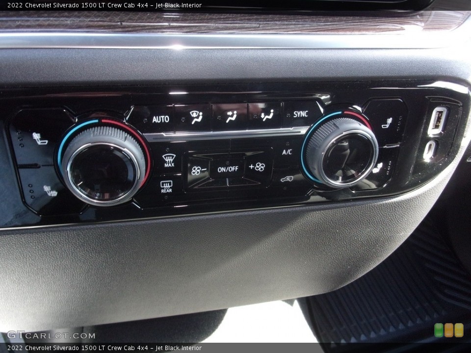 Jet Black Interior Controls for the 2022 Chevrolet Silverado 1500 LT Crew Cab 4x4 #143968940