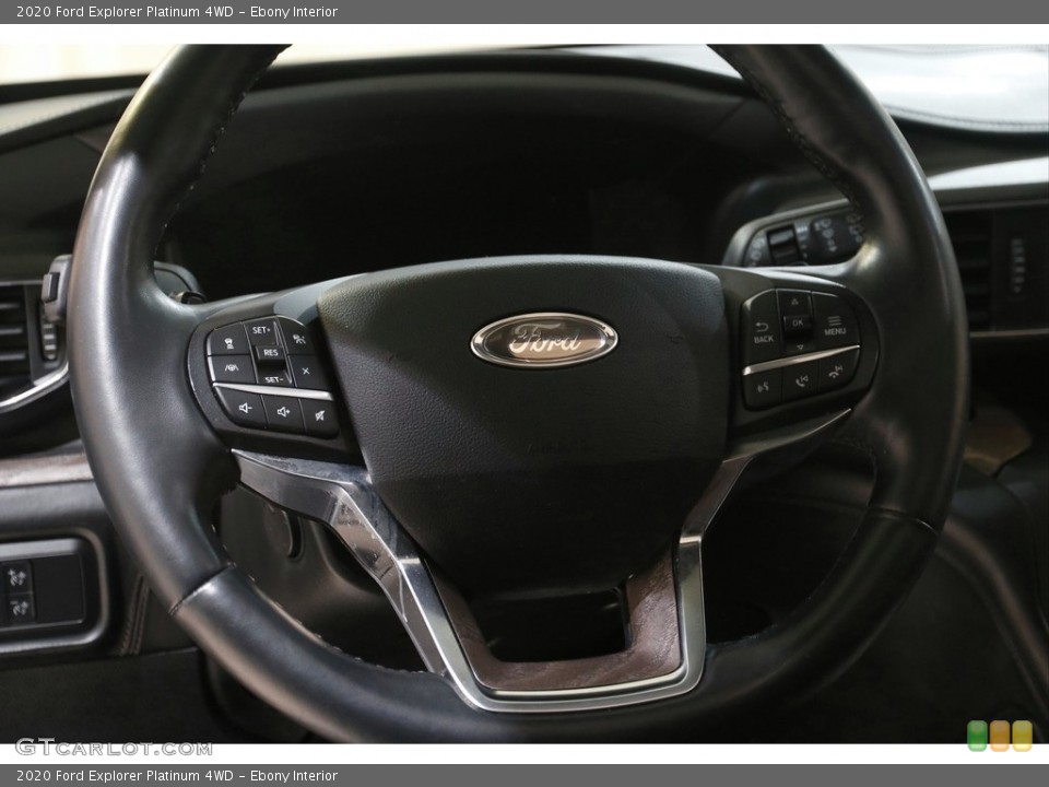 Ebony Interior Steering Wheel for the 2020 Ford Explorer Platinum 4WD #143969462
