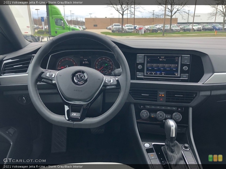 Storm Gray/Black Interior Dashboard for the 2021 Volkswagen Jetta R-Line #143970404
