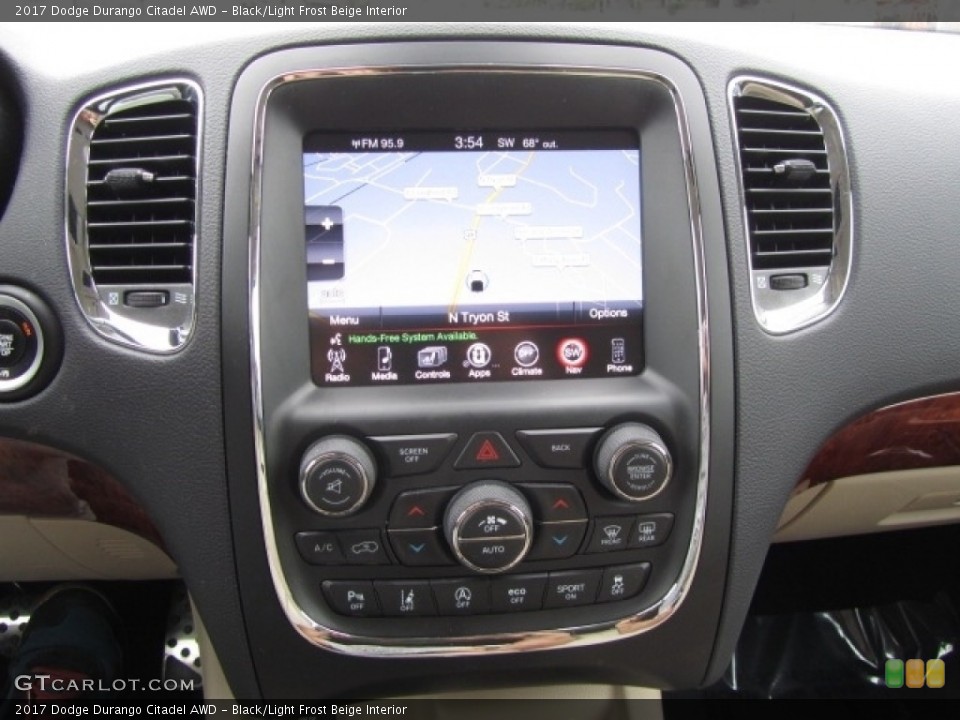 Black/Light Frost Beige Interior Controls for the 2017 Dodge Durango Citadel AWD #143972462