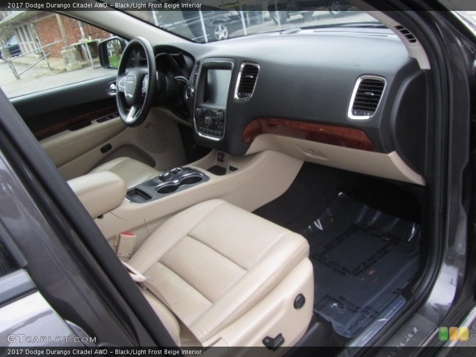 Black/Light Frost Beige Interior Front Seat for the 2017 Dodge Durango Citadel AWD #143972495