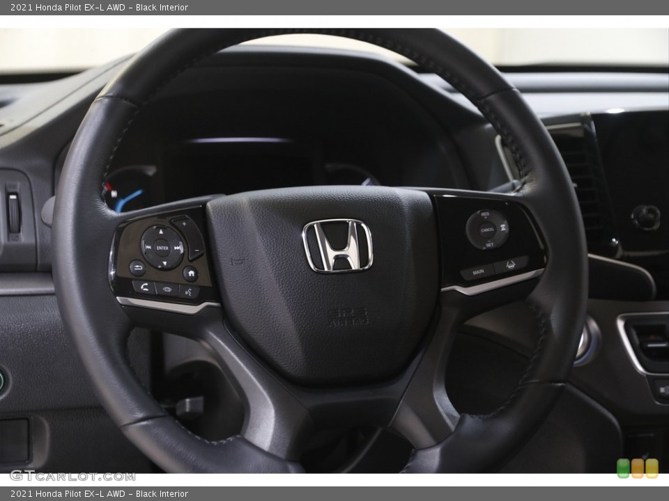 Black Interior Steering Wheel for the 2021 Honda Pilot EX-L AWD #143973298