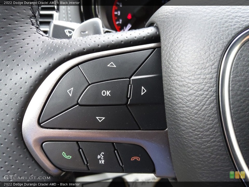 Black Interior Steering Wheel for the 2022 Dodge Durango Citadel AWD #143975263