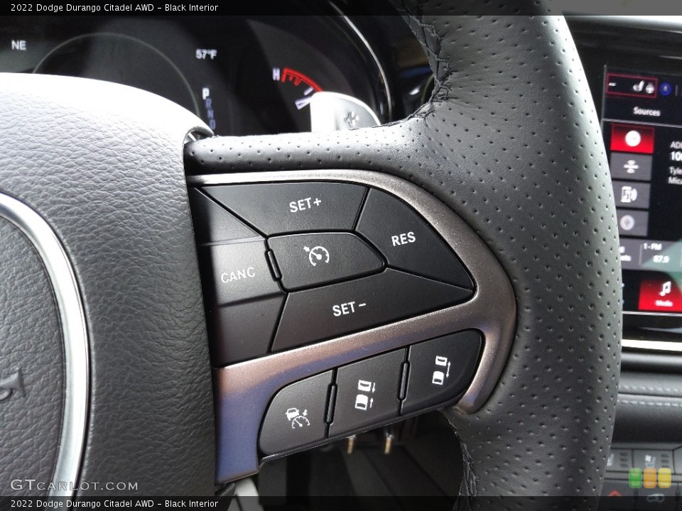 Black Interior Steering Wheel for the 2022 Dodge Durango Citadel AWD #143975284