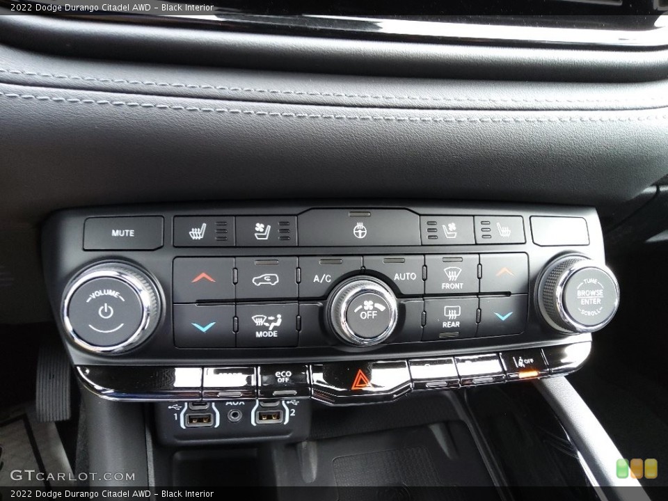 Black Interior Controls for the 2022 Dodge Durango Citadel AWD #143975377