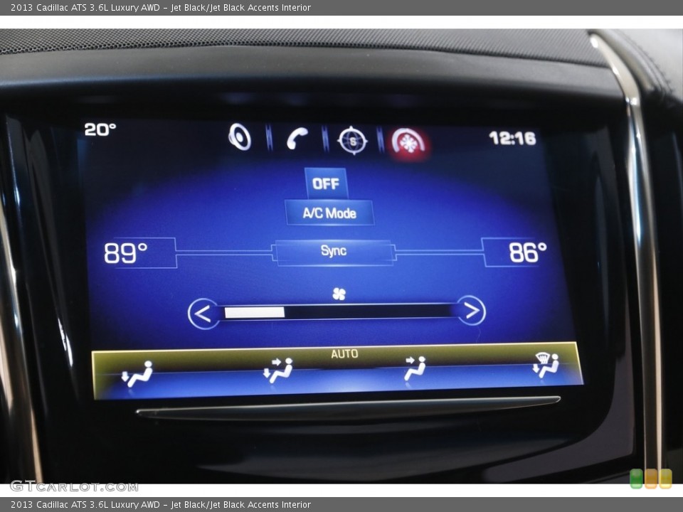 Jet Black/Jet Black Accents Interior Controls for the 2013 Cadillac ATS 3.6L Luxury AWD #143980587