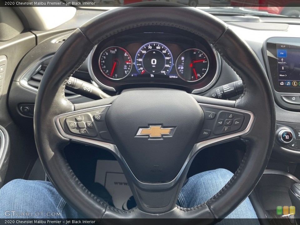 Jet Black Interior Steering Wheel for the 2020 Chevrolet Malibu Premier #143984313