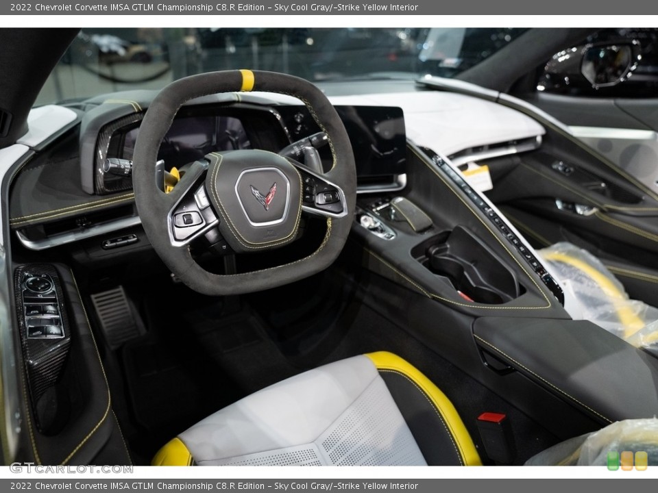 Sky Cool Gray/­Strike Yellow Interior Photo for the 2022 Chevrolet Corvette IMSA GTLM Championship C8.R Edition #143986707