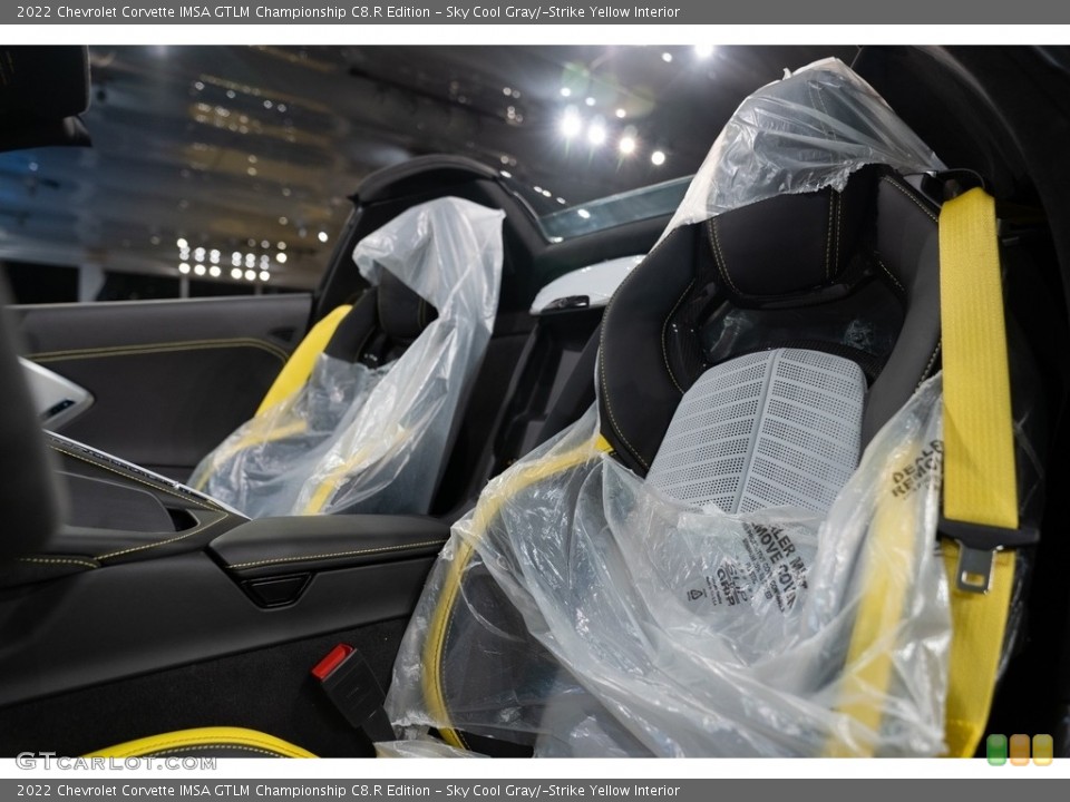 Sky Cool Gray/­Strike Yellow Interior Front Seat for the 2022 Chevrolet Corvette IMSA GTLM Championship C8.R Edition #143986743