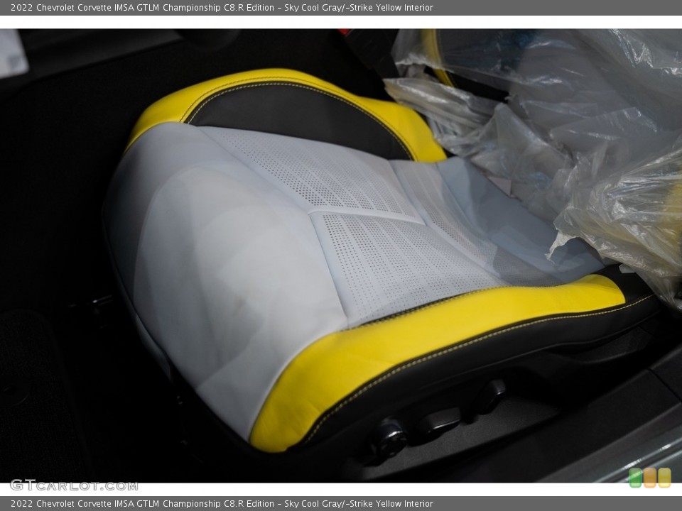 Sky Cool Gray/­Strike Yellow Interior Front Seat for the 2022 Chevrolet Corvette IMSA GTLM Championship C8.R Edition #143987433