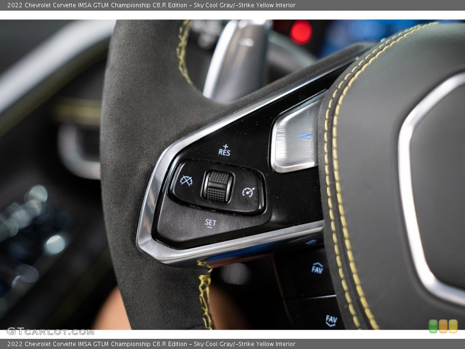 Sky Cool Gray/­Strike Yellow Interior Steering Wheel for the 2022 Chevrolet Corvette IMSA GTLM Championship C8.R Edition #143987619