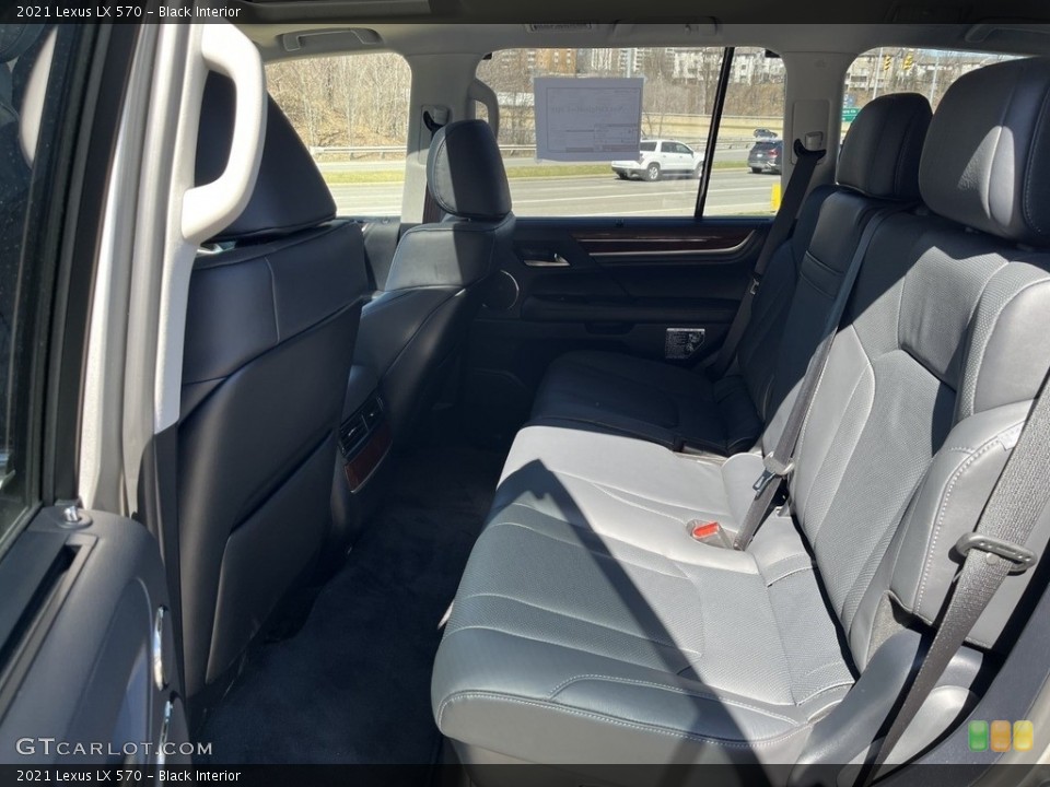 Black Interior Rear Seat for the 2021 Lexus LX 570 #143989401