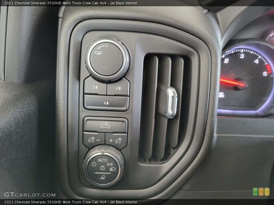 Jet Black Interior Controls for the 2021 Chevrolet Silverado 3500HD Work Truck Crew Cab 4x4 #143994971