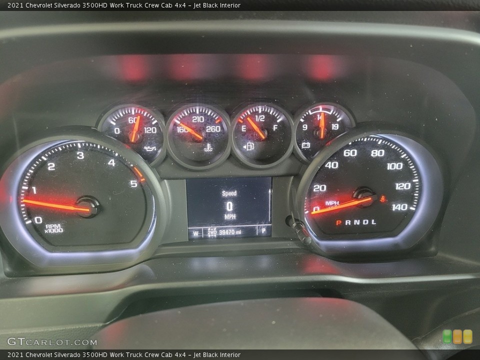 Jet Black Interior Gauges for the 2021 Chevrolet Silverado 3500HD Work Truck Crew Cab 4x4 #143995047
