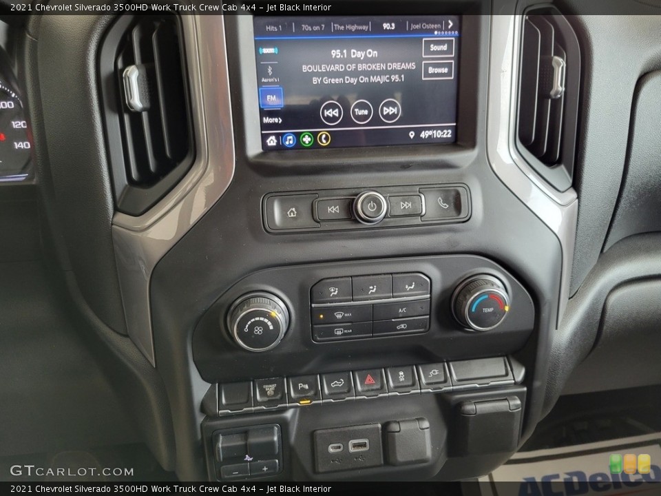 Jet Black Interior Controls for the 2021 Chevrolet Silverado 3500HD Work Truck Crew Cab 4x4 #143995076