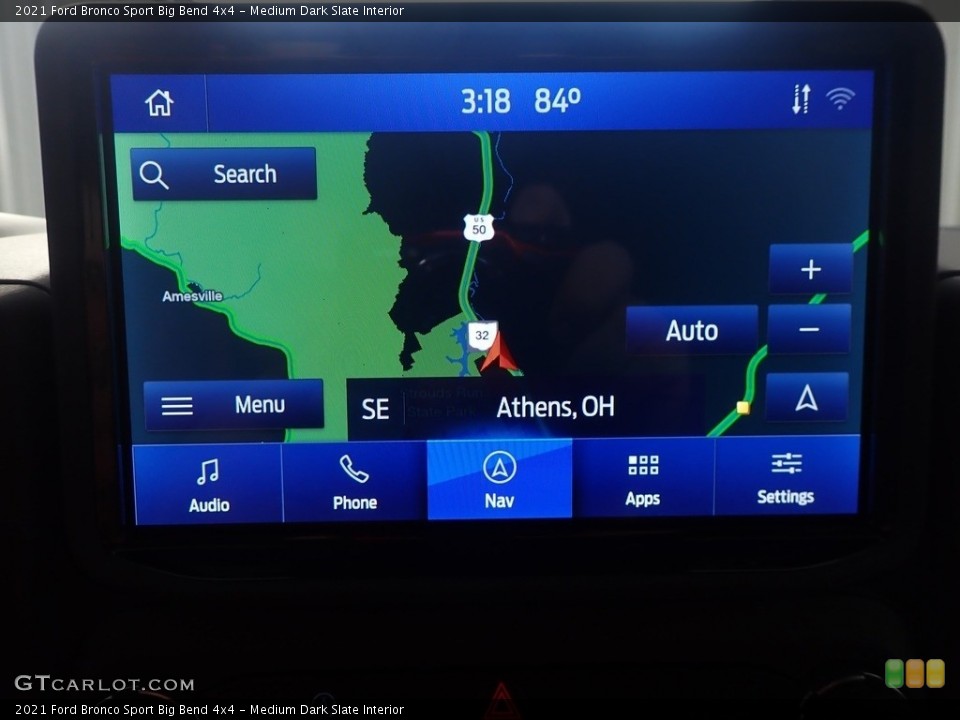 Medium Dark Slate Interior Navigation for the 2021 Ford Bronco Sport Big Bend 4x4 #143995688