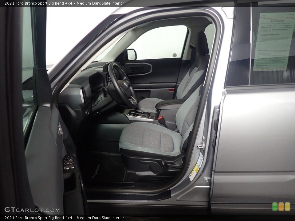 Medium Dark Slate Interior Front Seat for the 2021 Ford Bronco Sport Big Bend 4x4 #143996168