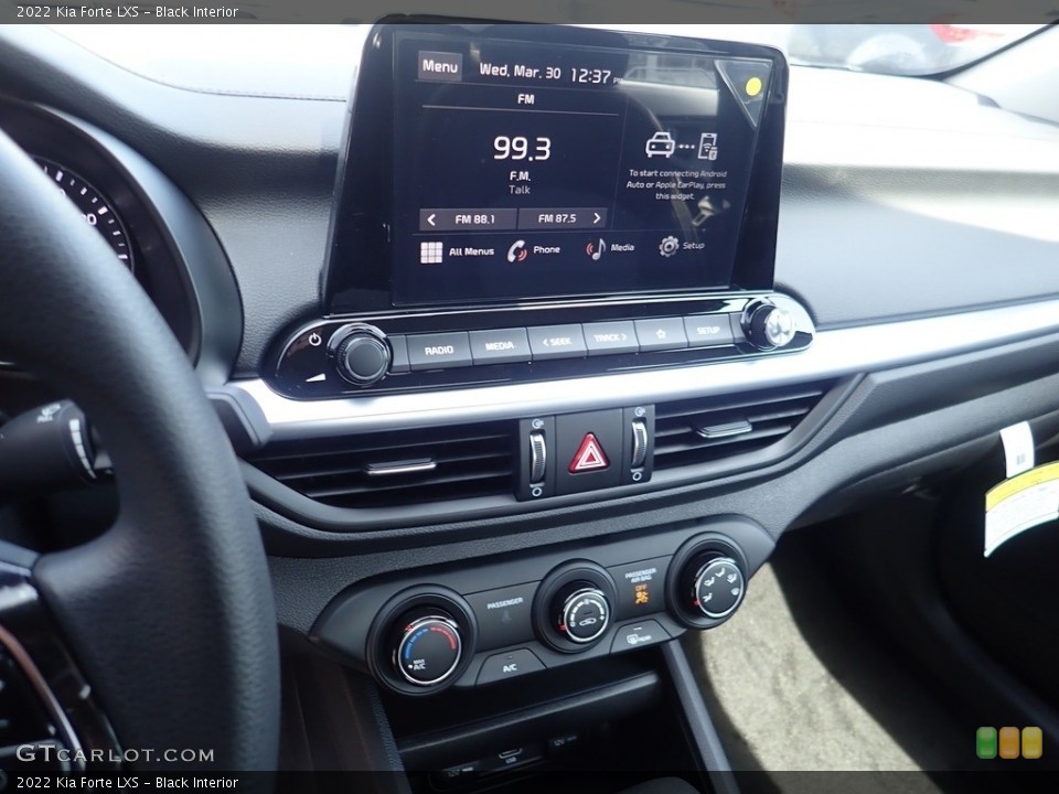 Black Interior Controls for the 2022 Kia Forte LXS #143996243