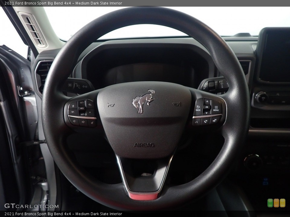 Medium Dark Slate Interior Steering Wheel for the 2021 Ford Bronco Sport Big Bend 4x4 #143996255