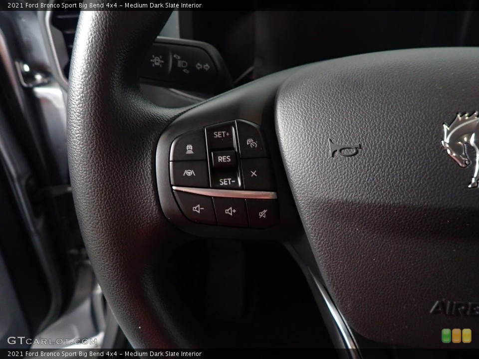 Medium Dark Slate Interior Steering Wheel for the 2021 Ford Bronco Sport Big Bend 4x4 #143996294