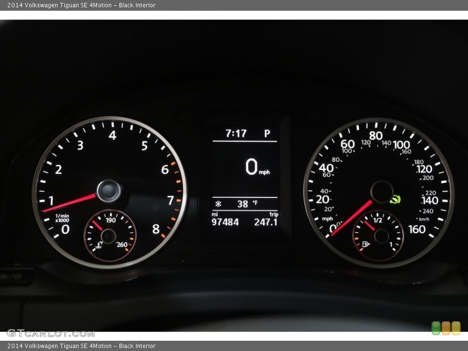 Black Interior Gauges for the 2014 Volkswagen Tiguan SE 4Motion #143996582