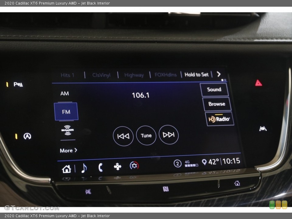 Jet Black Interior Controls for the 2020 Cadillac XT6 Premium Luxury AWD #143998352