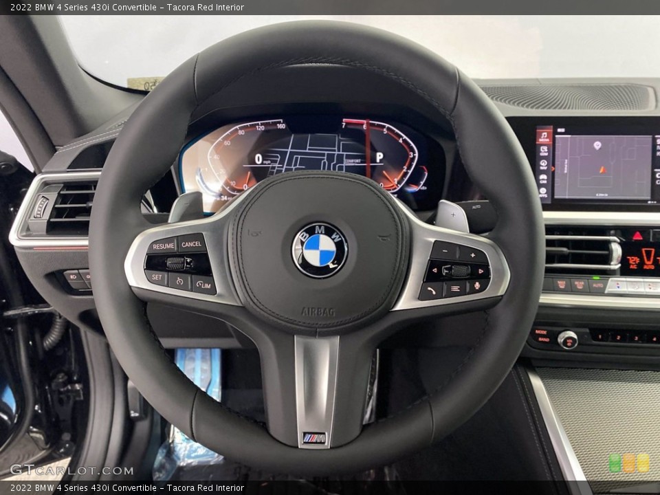 Tacora Red Interior Steering Wheel for the 2022 BMW 4 Series 430i Convertible #143999322