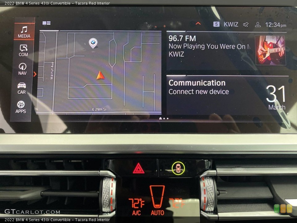 Tacora Red Interior Navigation for the 2022 BMW 4 Series 430i Convertible #143999418