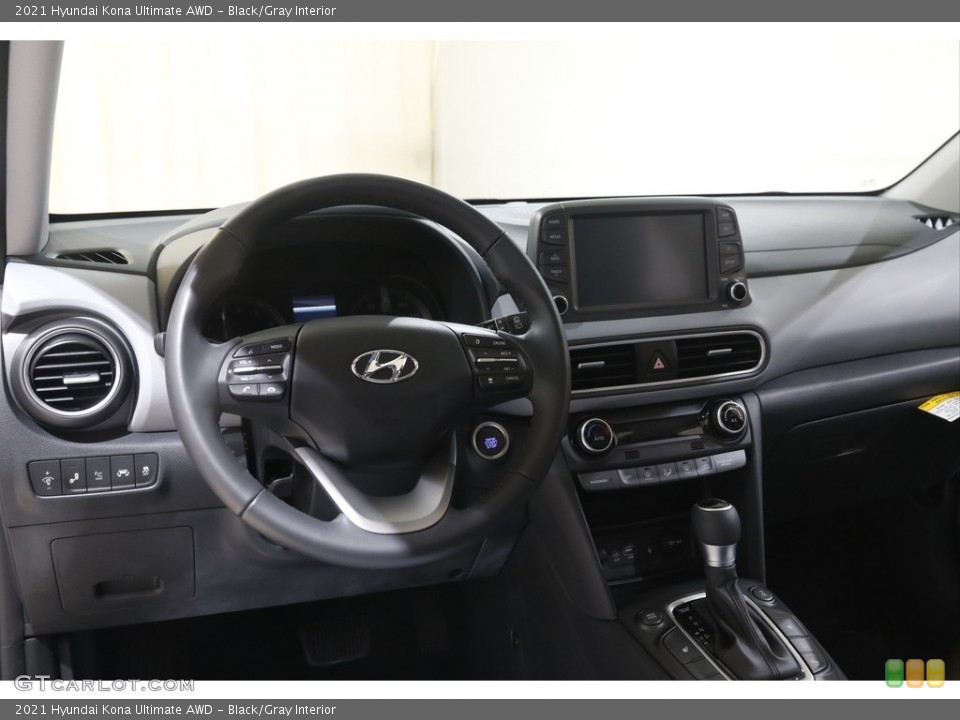 Black/Gray Interior Dashboard for the 2021 Hyundai Kona Ultimate AWD #144001065