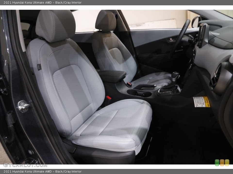 Black/Gray Interior Front Seat for the 2021 Hyundai Kona Ultimate AWD #144001221