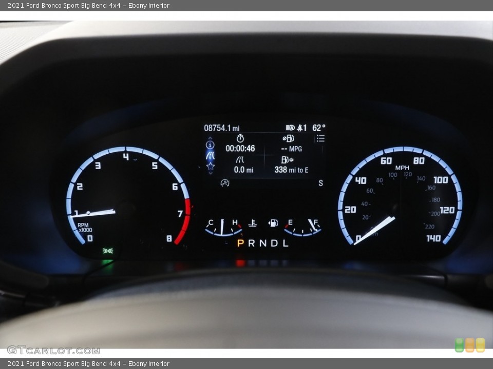 Ebony Interior Gauges for the 2021 Ford Bronco Sport Big Bend 4x4 #144001524