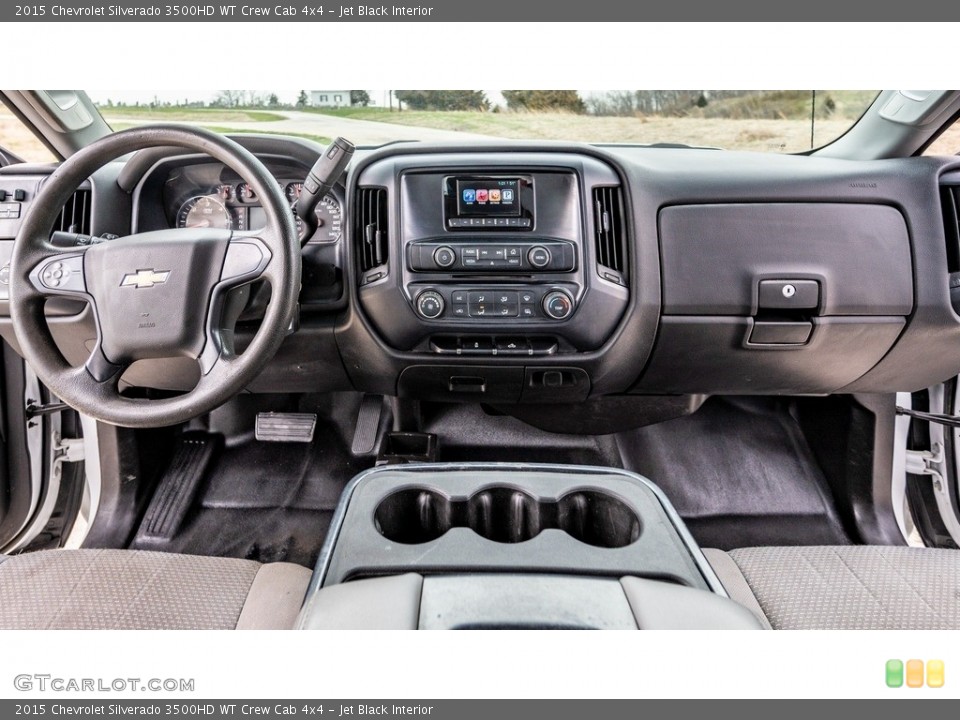 Jet Black Interior Dashboard for the 2015 Chevrolet Silverado 3500HD WT Crew Cab 4x4 #144002142