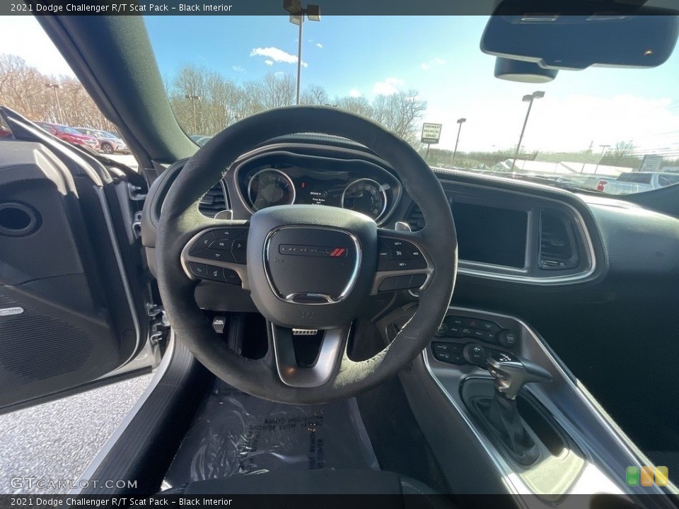 Black Interior Steering Wheel for the 2021 Dodge Challenger R/T Scat Pack #144005850