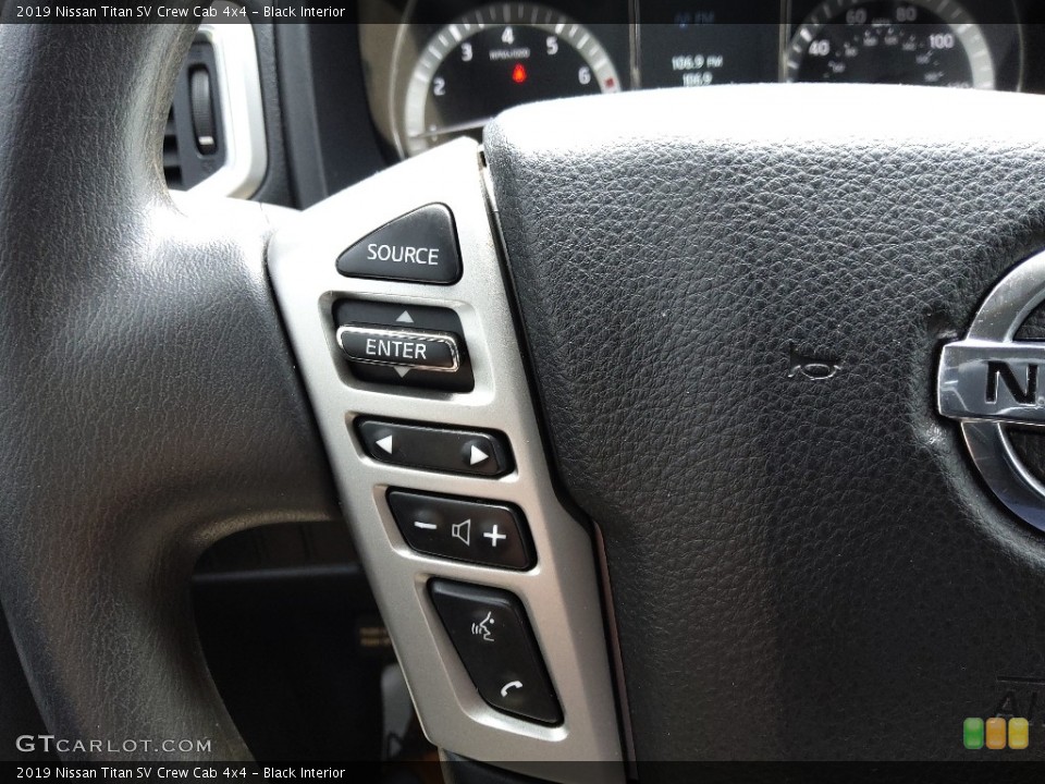 Black Interior Steering Wheel for the 2019 Nissan Titan SV Crew Cab 4x4 #144006103