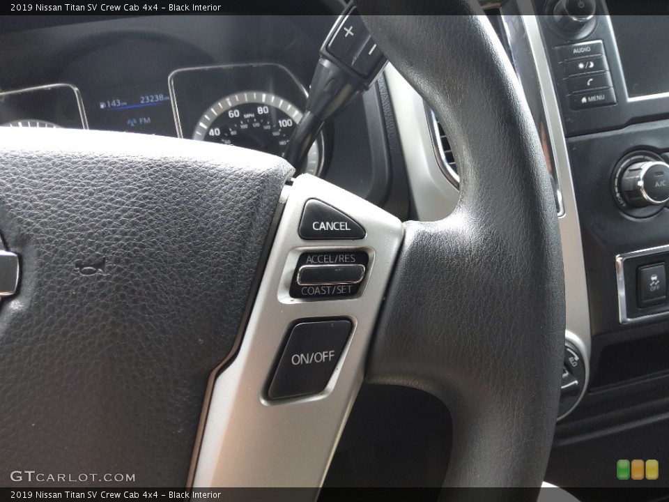Black Interior Steering Wheel for the 2019 Nissan Titan SV Crew Cab 4x4 #144006114