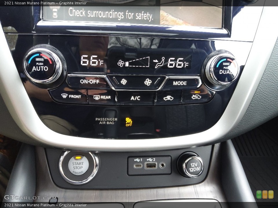 Graphite Interior Controls for the 2021 Nissan Murano Platinum #144006795