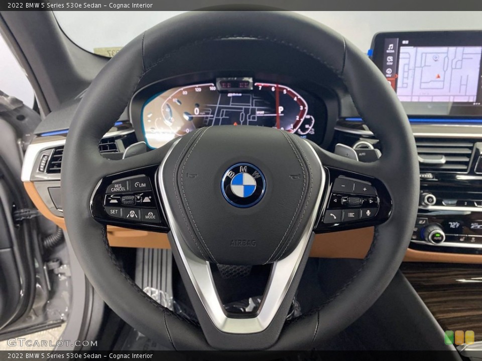 Cognac Interior Steering Wheel for the 2022 BMW 5 Series 530e Sedan #144008259