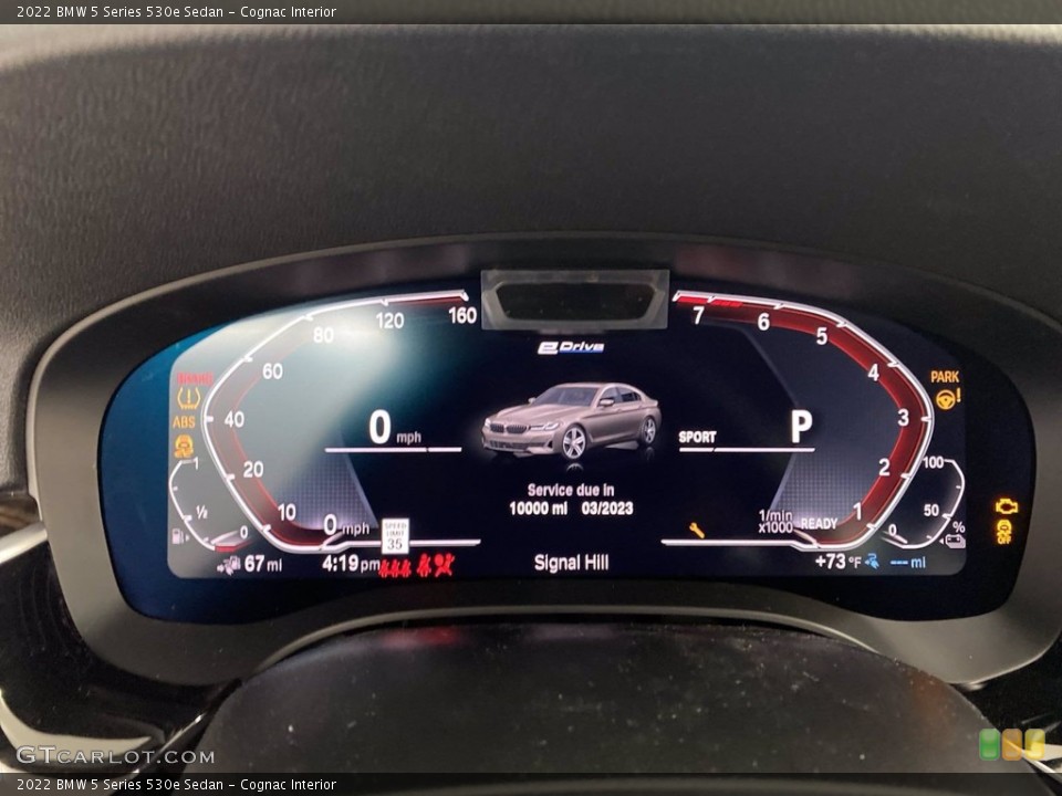 Cognac Interior Gauges for the 2022 BMW 5 Series 530e Sedan #144008346