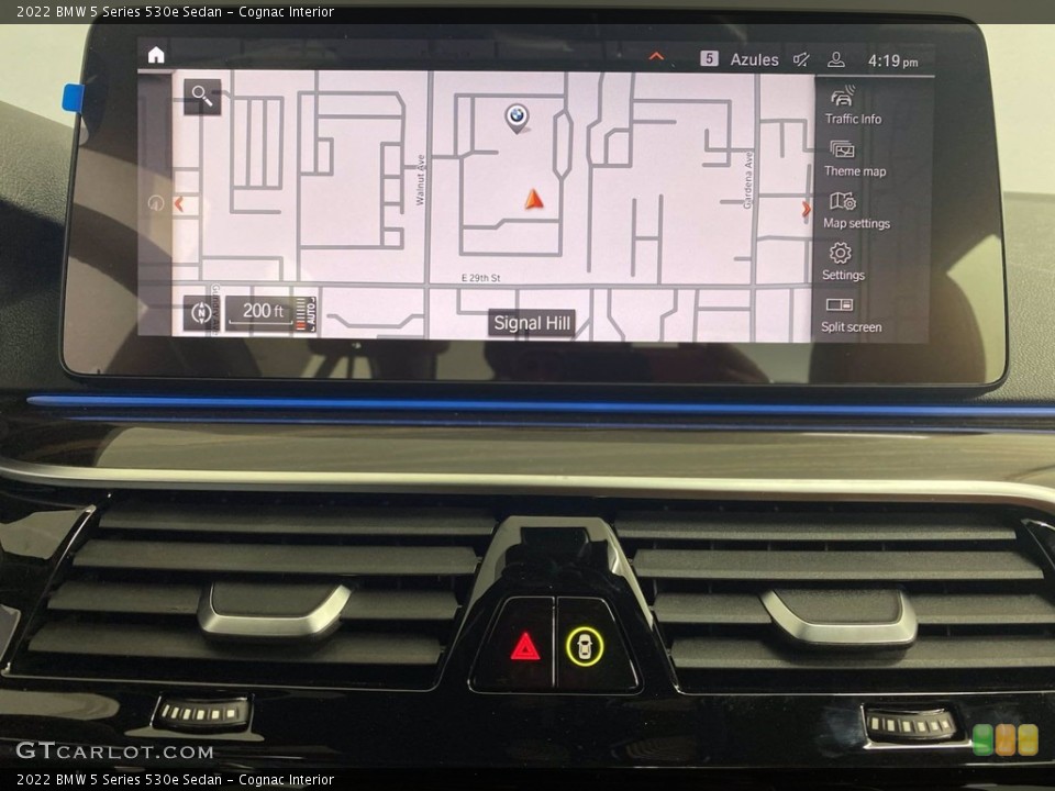 Cognac Interior Navigation for the 2022 BMW 5 Series 530e Sedan #144008397