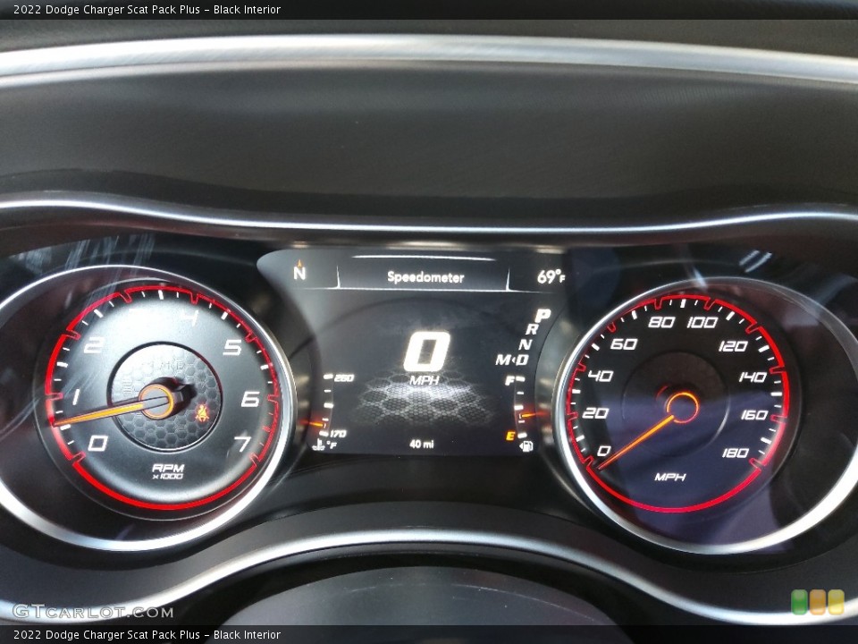 Black Interior Gauges for the 2022 Dodge Charger Scat Pack Plus #144008403