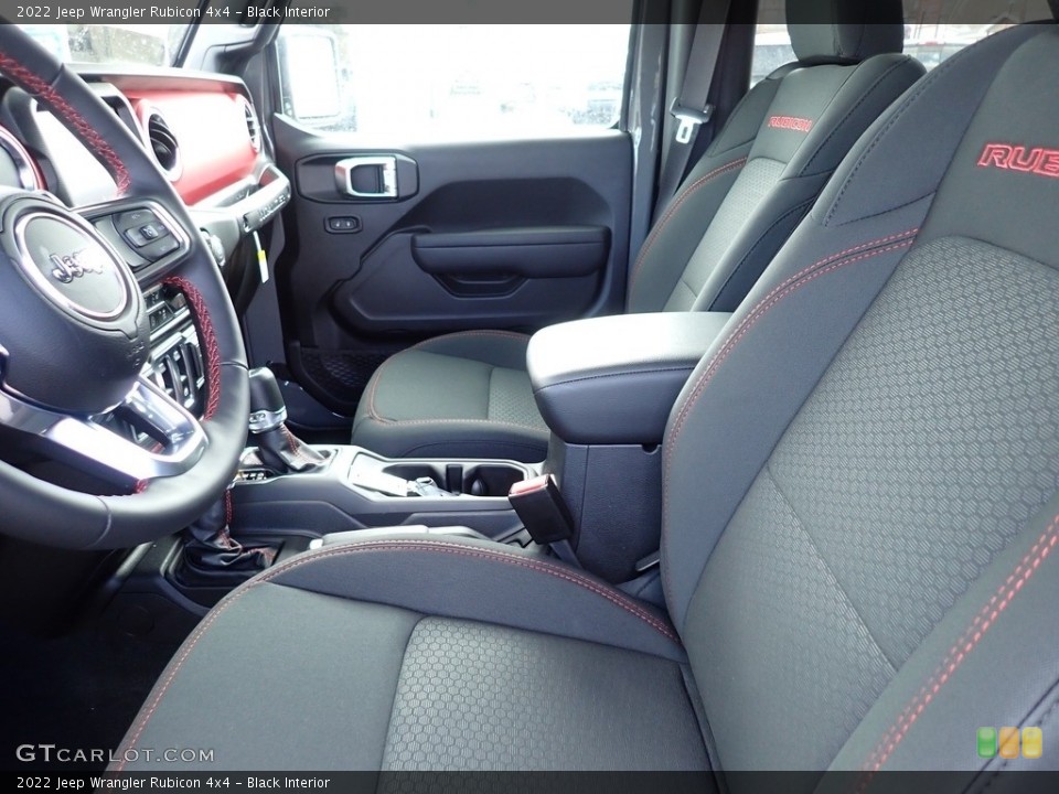 Black Interior Front Seat for the 2022 Jeep Wrangler Rubicon 4x4 #144008555